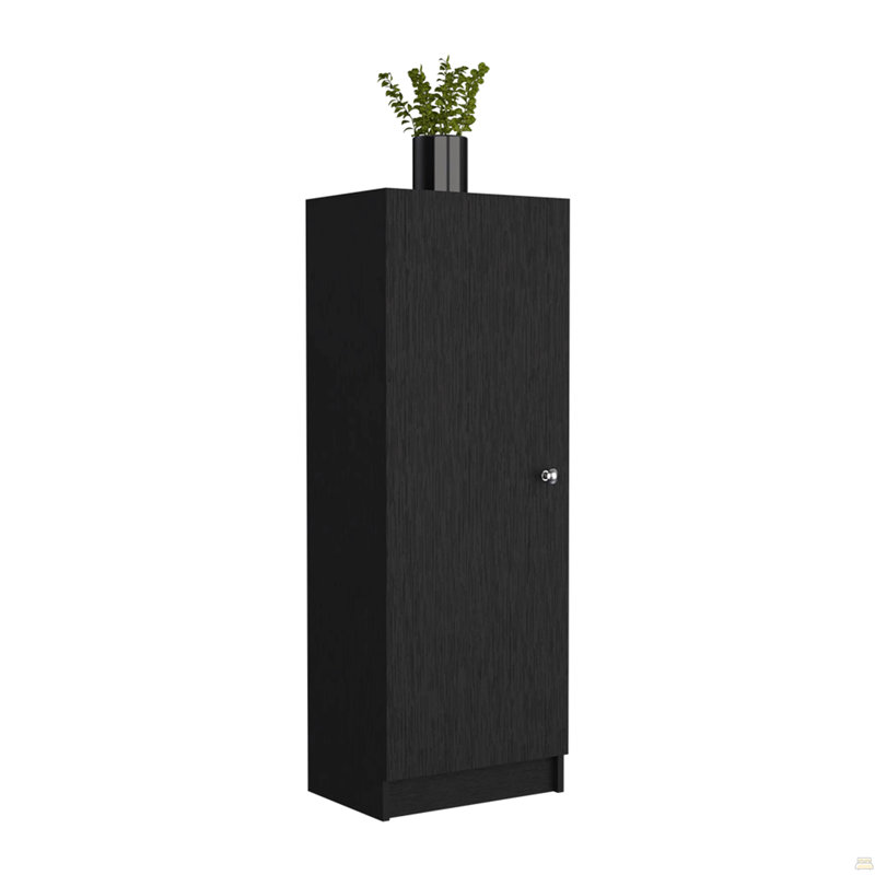 Armoire à porte simple Pantry Miami, Noir