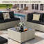 Canapé de patio en rotin 4 pièces avec coussins 4 pièces-1531460816