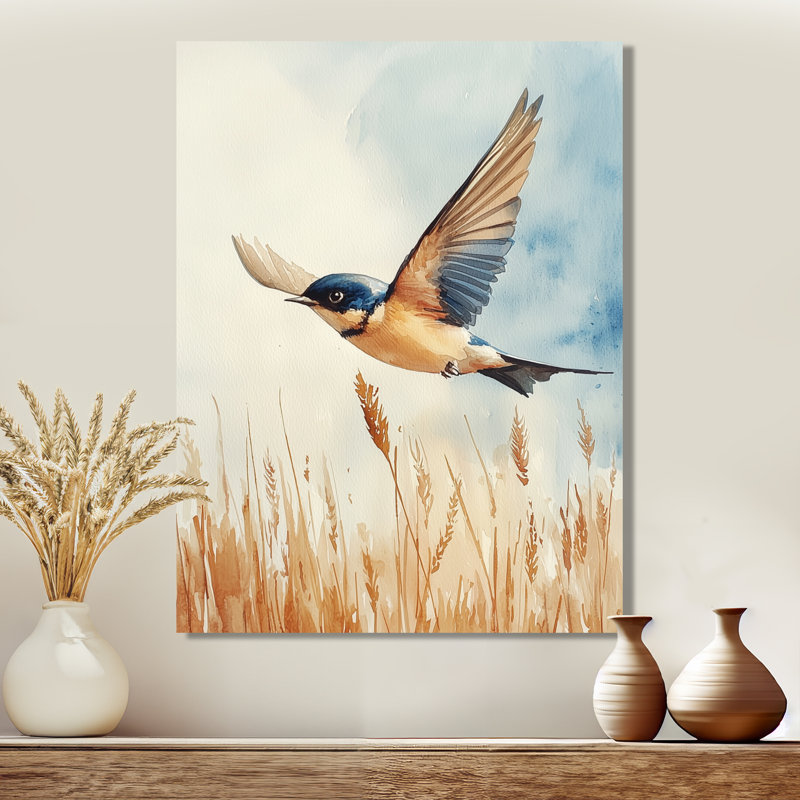 Plaisance - oiseau, reproduction métallique, H 20 po x l 12 po