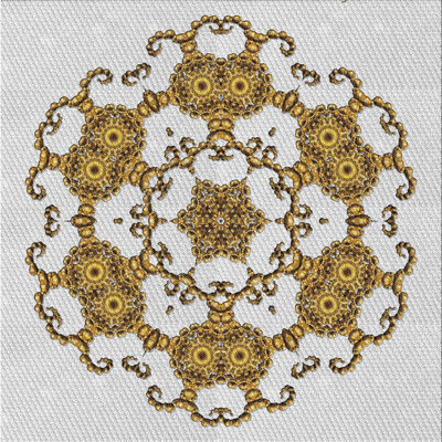 Tapis jaune/gris tissé à la machine