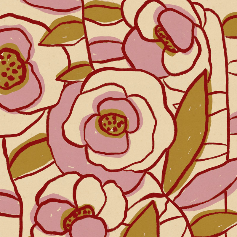 «Rose Garden 2» par Alisa Galitsyna - impression sur toile tendue, H 12 po x l 12 po, Non, Toile tendue