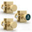 Mega Handles Laura - ensemble de 1 poignée de porte d'intimité pour porte de chambre à coucher et de salle de bain, serrure à bouton-poussoir sans clé - laiton satiné-136426178-136426183-136426190
