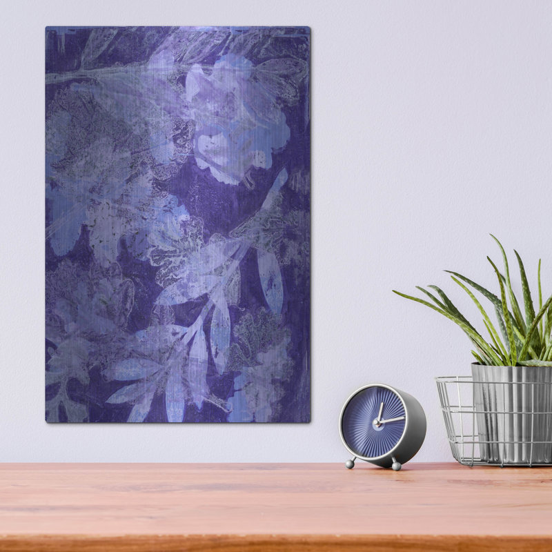 Ivy Bronx «Very Peri Botanical Print 4» par St. Hilaire Elizabeth, art mural en métal, H 16 po x l 12 po