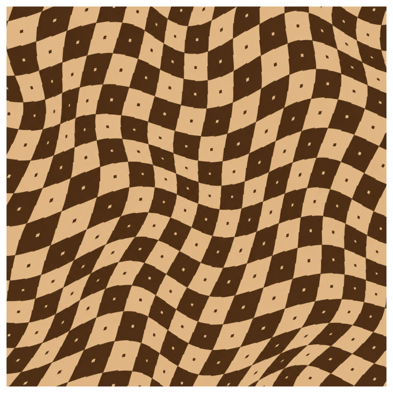 Couvertures ondulées à motif damier, L 60 po x H 80 po