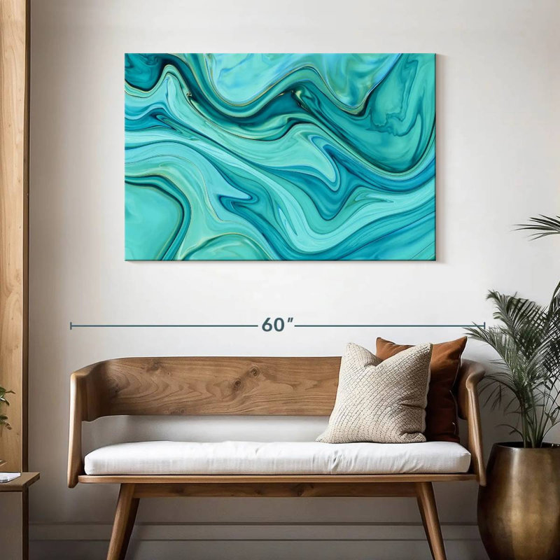Avery Aqua Abstract, 30" H x 45" W