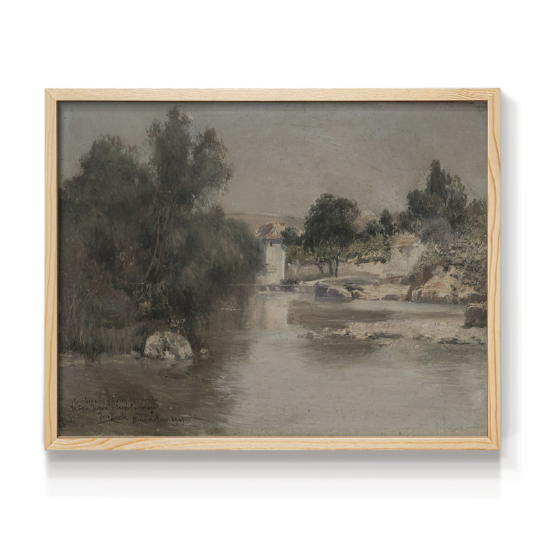 Paysages rétro-CDXCV - reproduction encadrée, H 8 po x l 10 po, Naturel