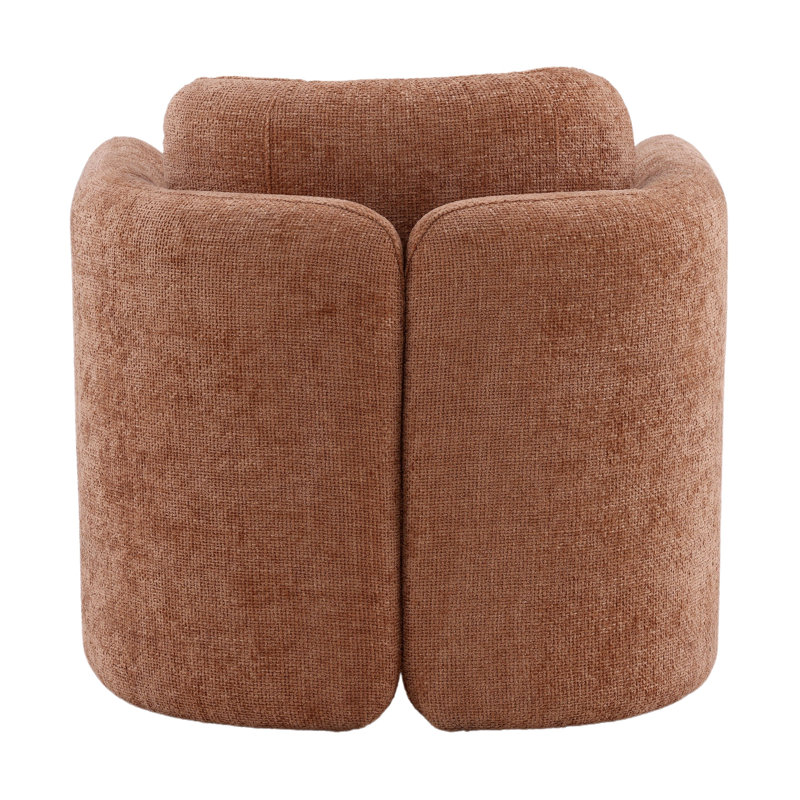 Munson Upholstered Occasional Chair, Ginger, Orange Polyester