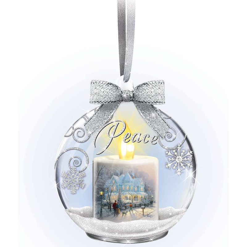 Ornement en verre Thomas Kinkade Peace