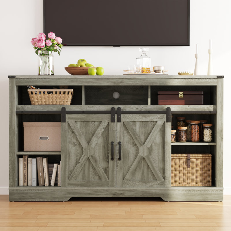 Milaun TV Stand for TVs up to 70", Light Grey