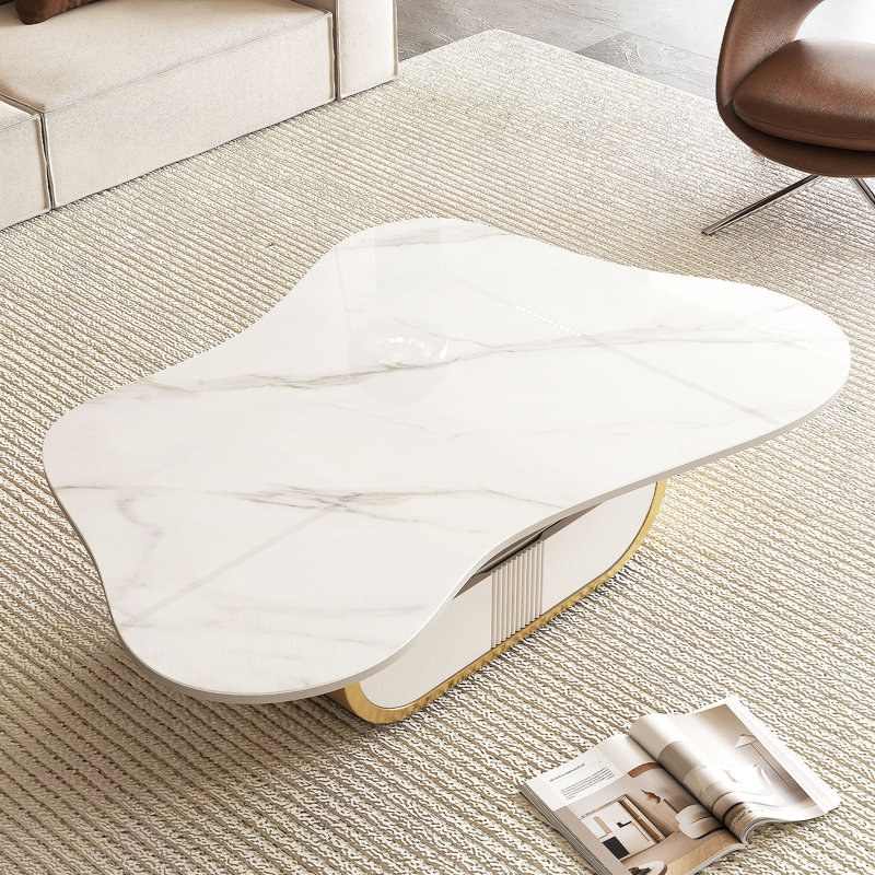 Table basse moderne avec plateau en pierre frittée Modern