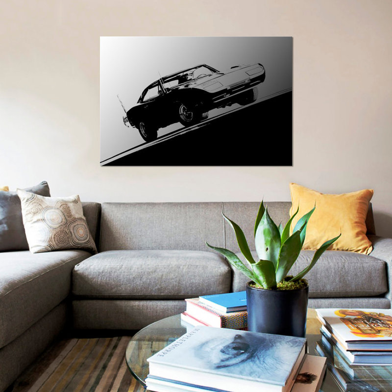« 1969 densité de daytona », impression sur toile, H 12 po x l 18 po x P 1,5 po, Toile tendue, Pas de tapis