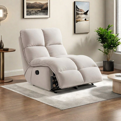 Comfortable armless recliner chair