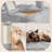 Dametra 71.5 Inch Multi-Level Large Cat Tree with 2 Cozy Perches-88558048