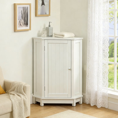 Armoire de salle de bain d'angle avec tablette réglable