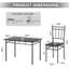 Ensemble de table à manger 5 pièces, table et chaises de cuisine, ensemble de table de salle à manger rectangulaire avec 4 chaises, ensemble de table de cuisine compacte pour petit espace, coin repas, appartement-456901876-456901877