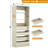 Rushville Closet System with 4 Drawer, 80" Tall Freestanding Wardrobe System-1698658263