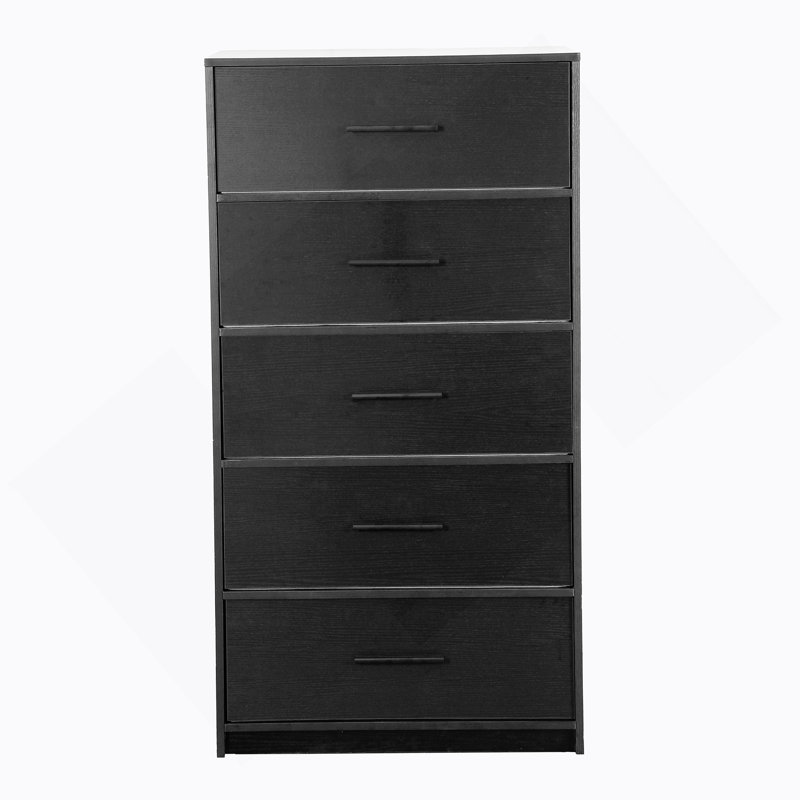 Commode 5 tiroirs avec tiroirs en tissu