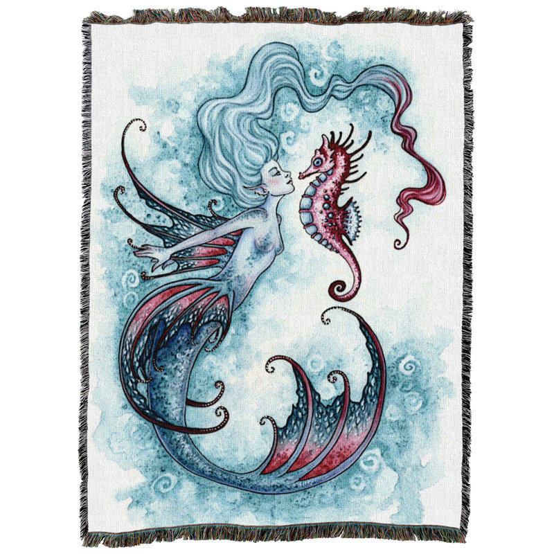 Jeté Pure Country Weavers Sea Horse Mermaid Crush par Amy Brown