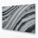 Art mural horizontal gris rayé gris clair sur toile