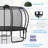 16FT Trampoline For Kids With Upgraded Arcpole And Composite Toploop For Safety Enclosure, Plus Basketball Board And 12 Ground Stakes, Outdoor Recreational Playset Balance Physical Training Trampoline