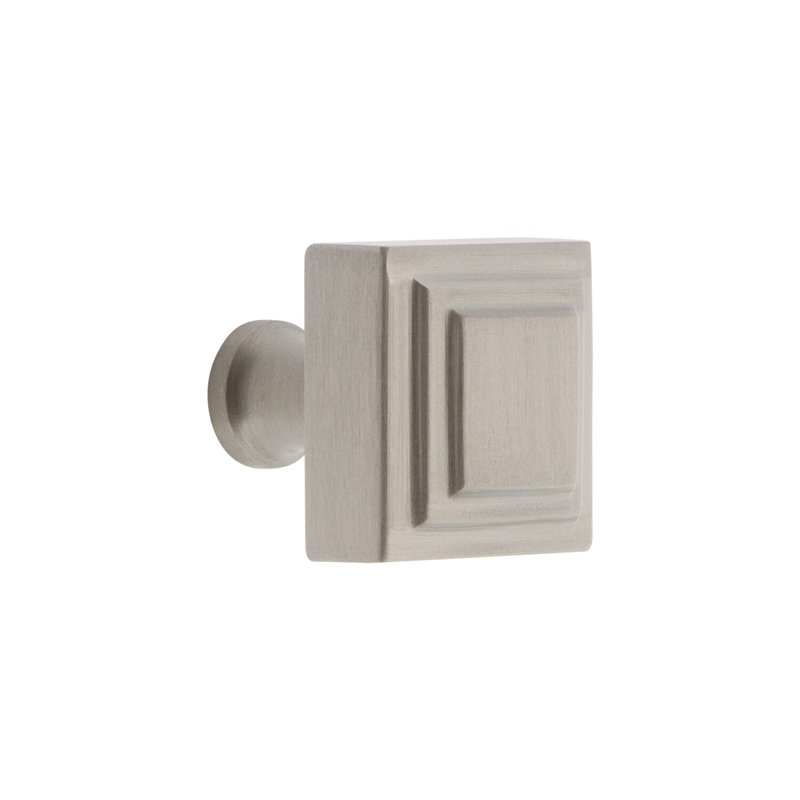 Carré Square Cabinet Knob, Satin Nickel