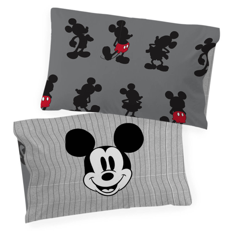 Disney Micky Mouse Stripes 100% Cotton Single Duvet Cover Set 