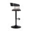 Tabouret de bar réglable en bois et similicuir gris Larisa