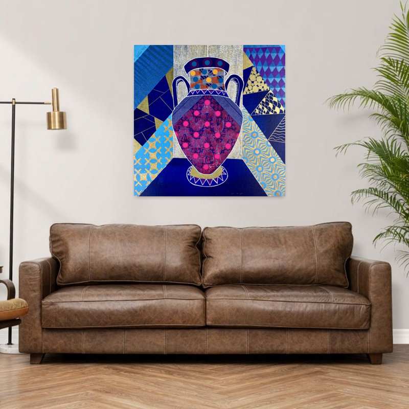 Art contemporain, art contemporain abstrait, H 36 po x l 36 po