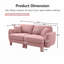Boucle Fabric 2-Seat Sofa Including 2 Pillows-689569437-689569439-689569432