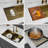 Single Bowl Undermount Workstation Gold Kitchen Sink - 36" X 19" X 9" Inch 16 Gauge Stainless Steel Deep Sink