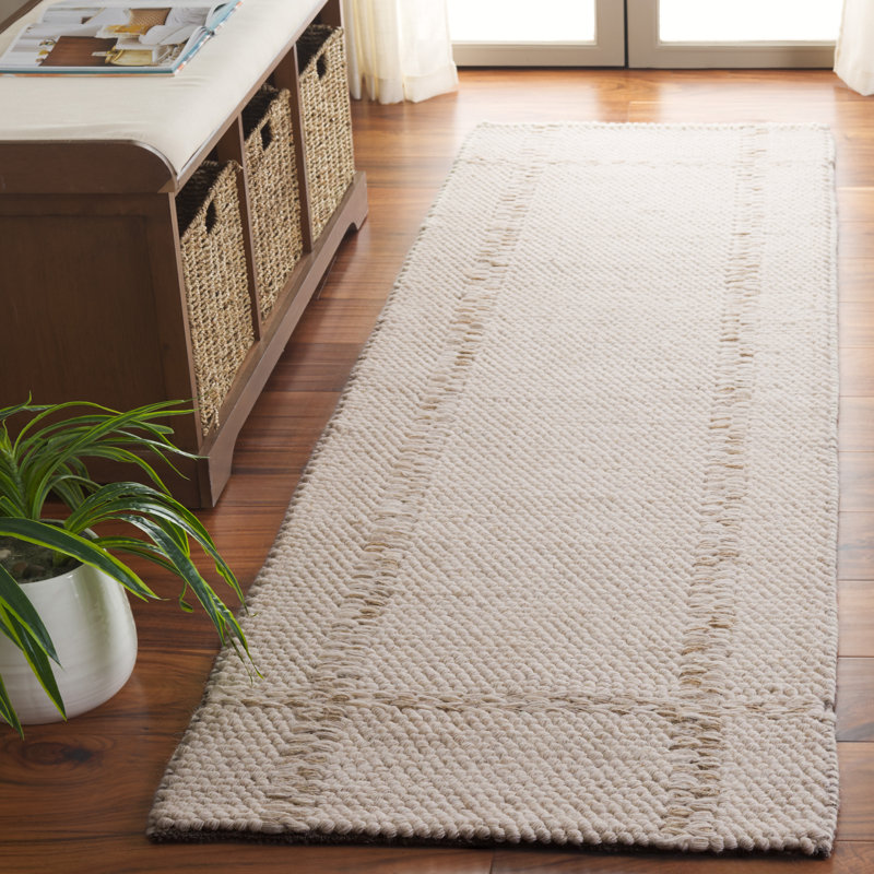 Tapis en laine tissé à la main Tolunay Natura, Tapis de couloir 2 pi 3 po x 8 pi