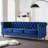 Gevon Velvet Roll Arm Sofa, Chesterfield Sofa for Living Room Upholstered with Smooth,Breathable Fabric-1936811547