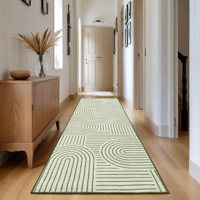 Tapis de couloir lavable 2 x 6 tapis de couloir abstrait moderne antidérapant