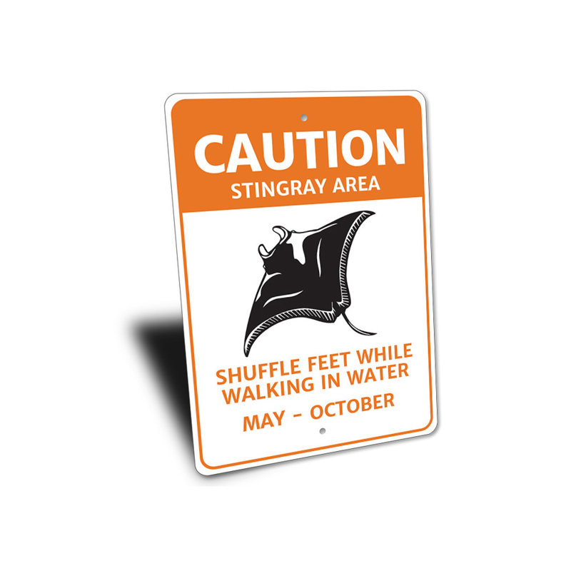 Plaque en aluminium Stingray, H 14 po x l 10 po x P 0,04 po