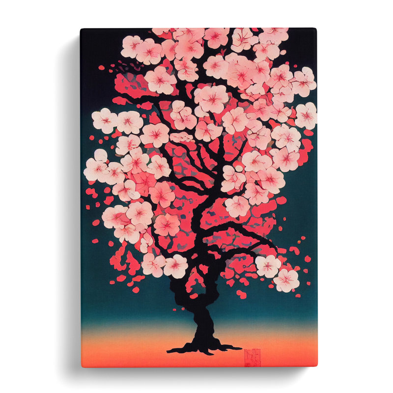 Cherry Blossom Tree - Wrapped Canvas, 60cm H x 40cm W x 3cm D