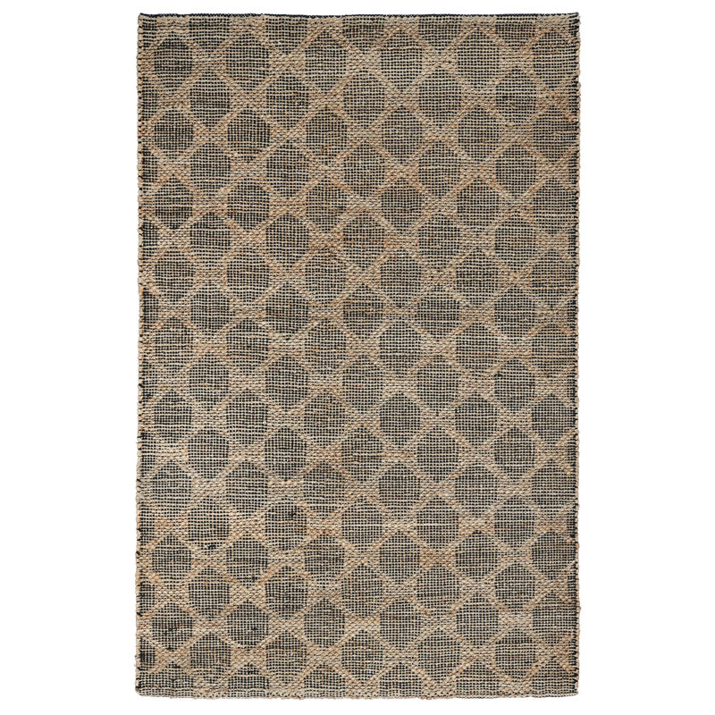 Hand Knotted Washable Geometric Indoor Rug, Rectangle 5' x 8'