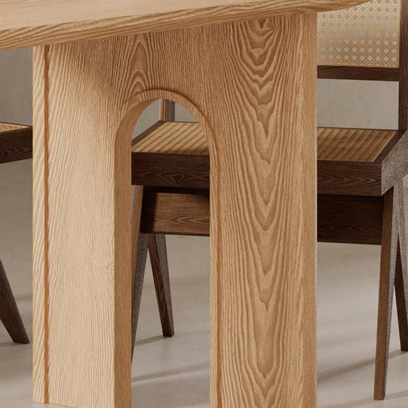 Table de salle à manger Burlywood, H 29,53 po x L 62,99 po x l 27,56 po
