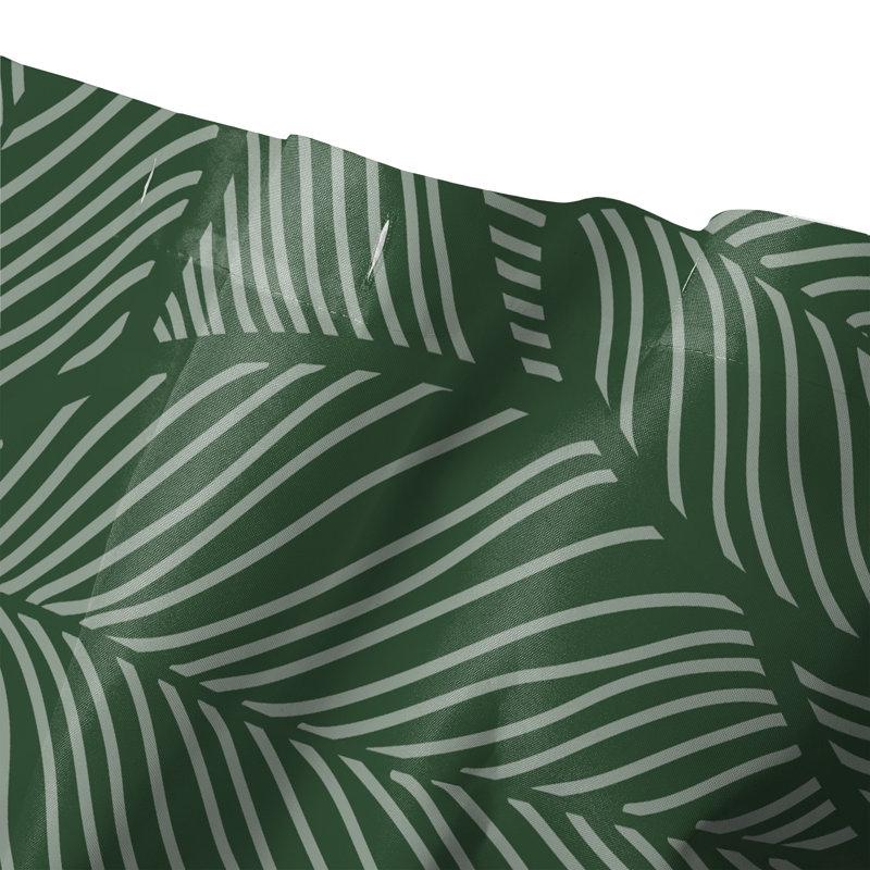 Rideau de douche simple Krol, Floral vert foncé
