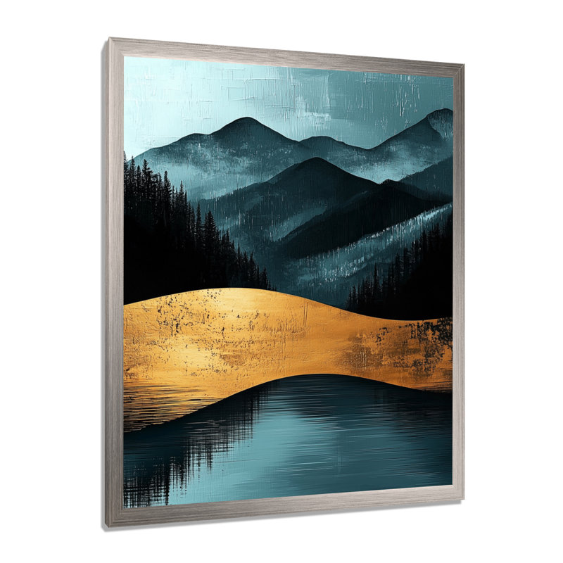 Richgrove - paysages, art mural, Argent argent, H 20 po x l 12 po, Picture Framed