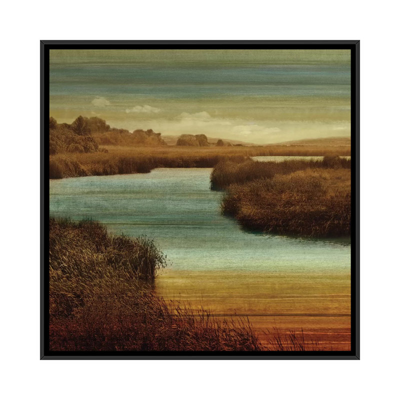 «On the Water II», impression sur toile, H 18 po x l 18 po x P 1,5 po, Toile avec cadre noir, Pas de tapis