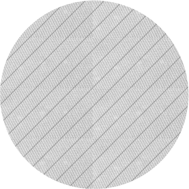 Tapis zone grise à motifs, Rond 5 pi