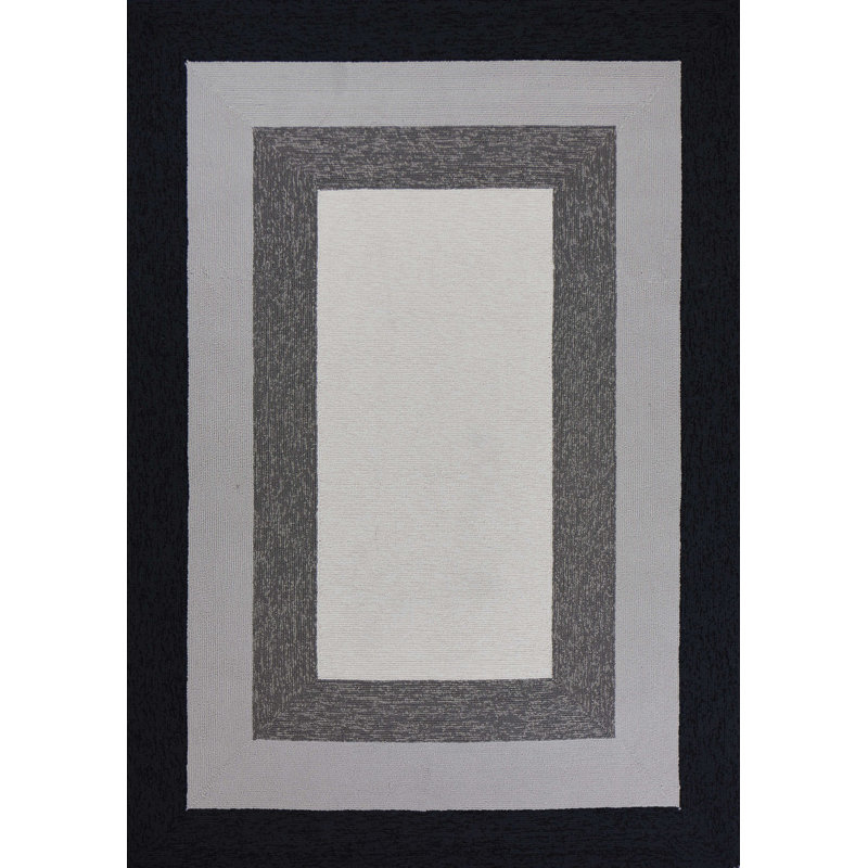 2' X 3' Uv Treated Polypropylene Charcoal Accent Rug
