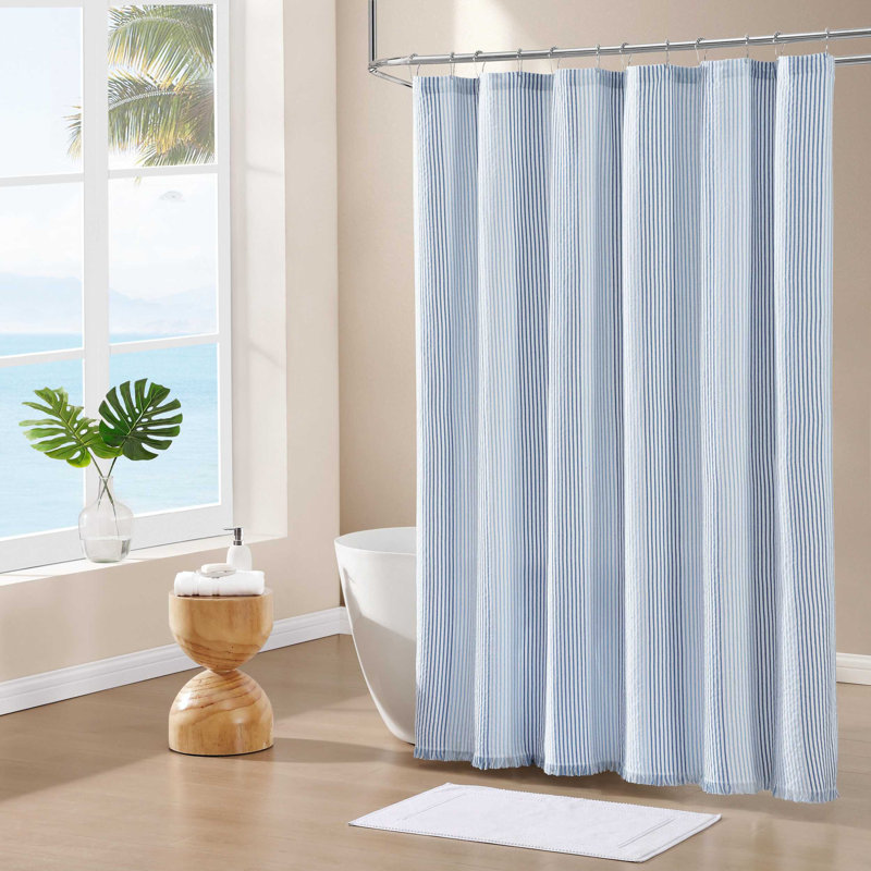 Tommy Bahama Ocean Stripe Blue Shower Curtain