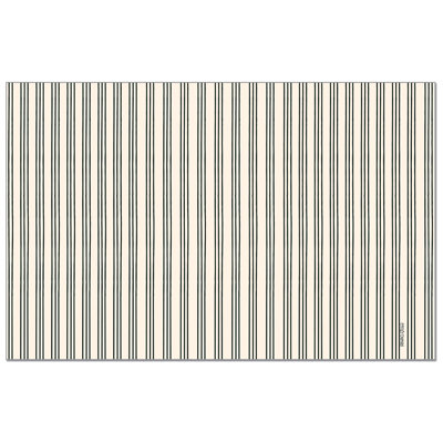 Black Ticking Stripe 24-Sheet Premium Paper Placemats
