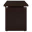 Bureau d'ordinateur spacieux couleur cappuccino - Idéal pour le télétravail avec plateau pour clavier et tiroirs pour une productivité optimale