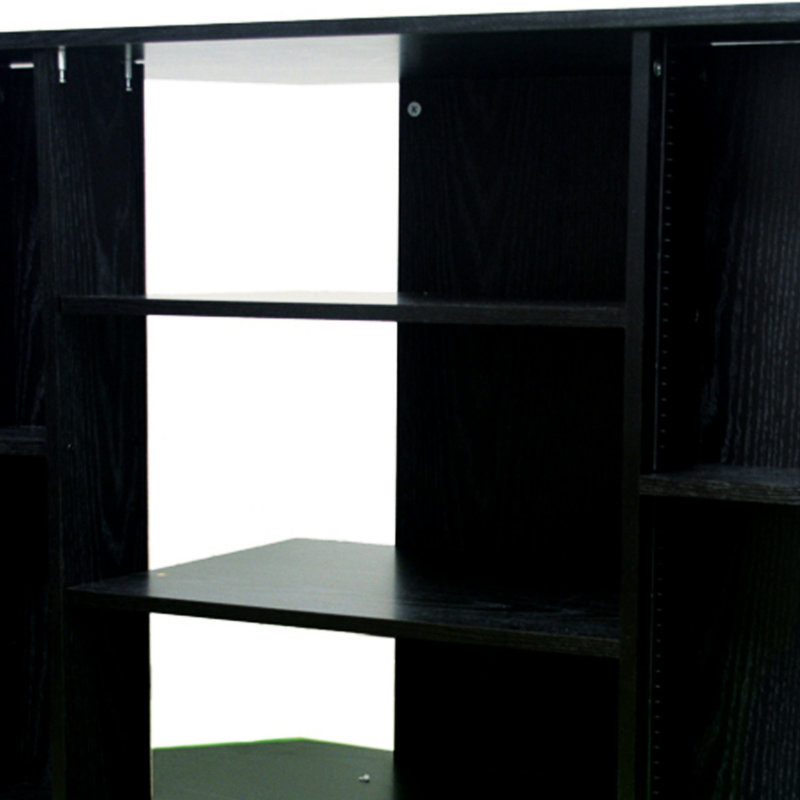 Meuble télé noir en bois 35 po x 30 po - économiseur d'espace de coin pour présentoir, économiseur