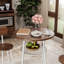 Ensemble de table de bar 3 pièces avec 2 tabourets de bar - Table de pub moderne avec dossiers et tablette de rangement-1607357910-1607357898