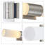 Luminaire de salle de bain 2 lumières à DEL avec abat-jour cylindrique en verre au fini nickel brossé-2093052037