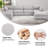 Zantos 6-Piece Upholstered Sectional with Ottomans-1694932477-1694932479