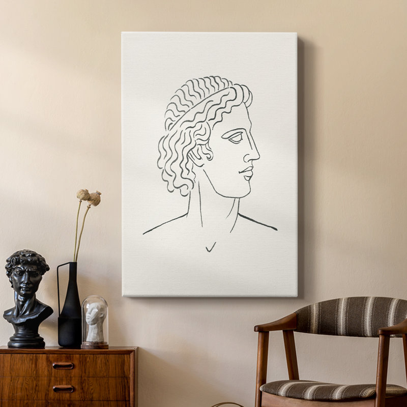 Bustes grecs I - galerie Cavas sur mesure, H 18 po x l 12 po